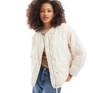 French Connection Ivory Quilted Jacket - NWT
